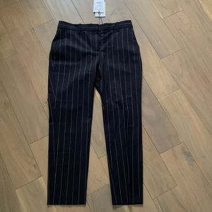 Theory Treeca pant in Navy and White Stripe